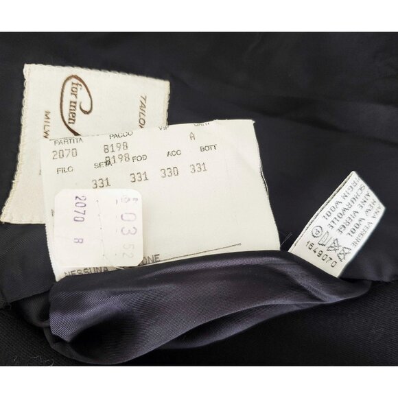 CANALI Milano Men's Dark Blue Wool Trench Coat Overcoat Italy 52 R - Picture 10 of 12